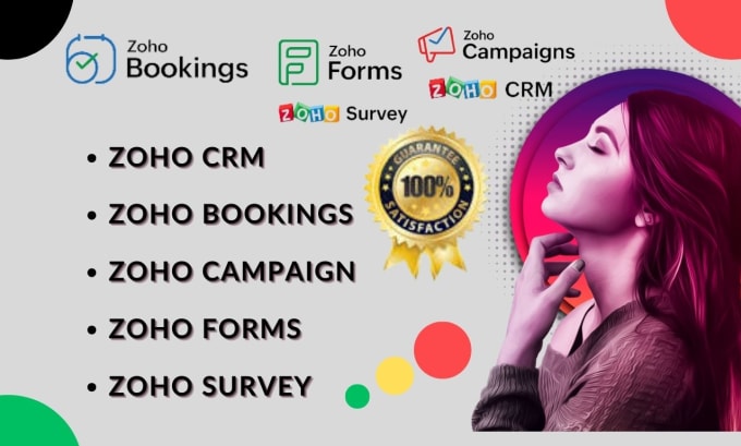 Gig Preview - Do zoho CRM setup zoho bookings zoho campaigns zoho forms zoho survey