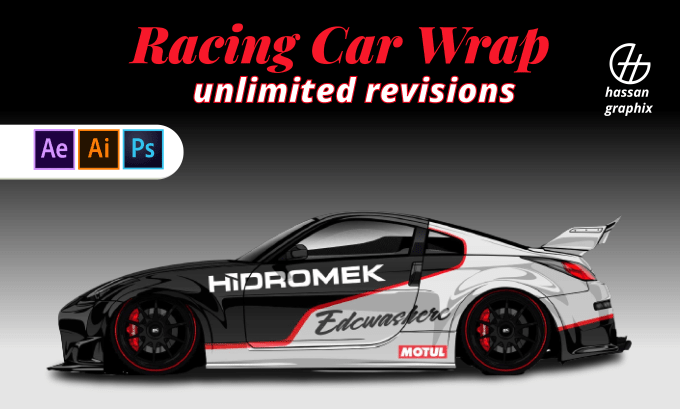 Gig Preview - Design itasha wrap, creative racing car and car wrap