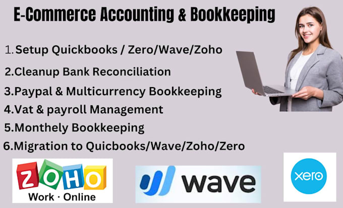 Gig Preview - Do ecommerce bookkeeping for amazon, shopify, in quickbooks online or zero