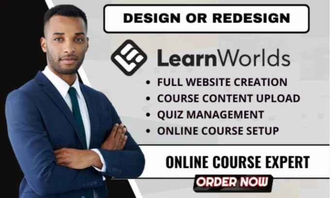 Gig Preview - Develop learnworlds online course website