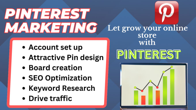 Gig Preview - Boost, manage your products on pinterest account design pin board