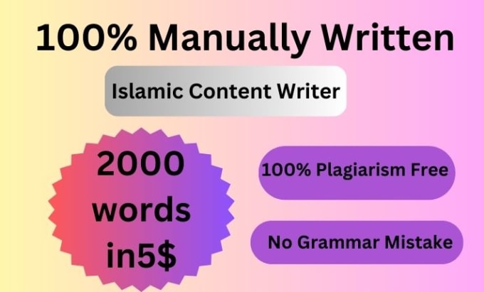 Gig Preview - Provide best islamic content on any topic with deep research