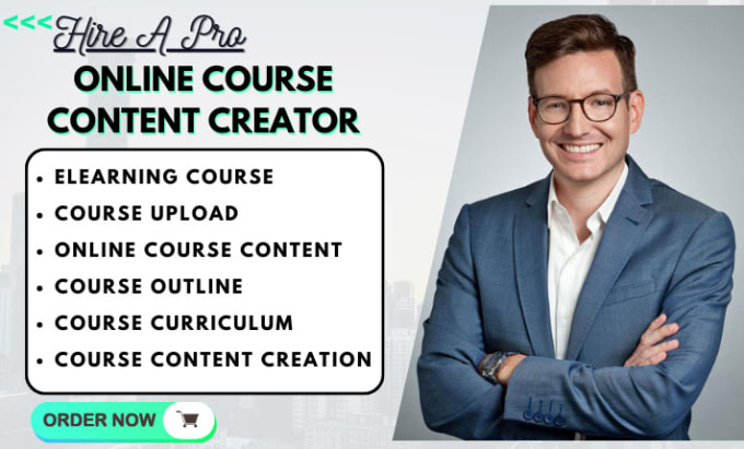 Gig Preview - Write your online course content, elearning course, ebook online course creator