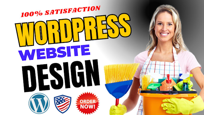 Gig Preview - Design cleaning service website, home, office cleaning website