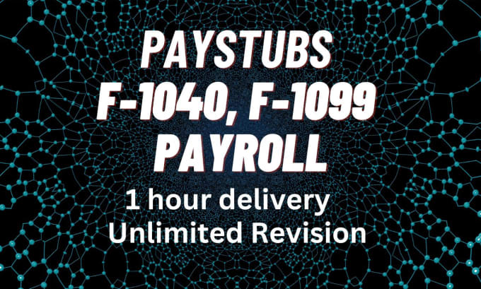 Gig Preview - Do paystubs, payroll f1040 and f1099 with ytd calculations