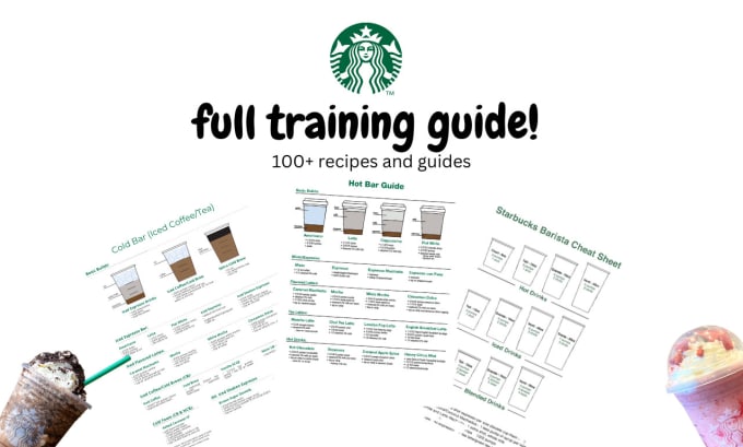 Bestseller - give you a starbucks barista recipe and manual guide