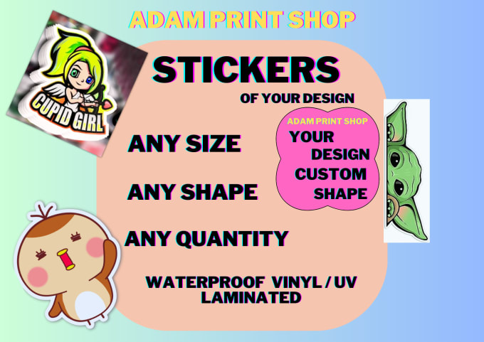 Gig Preview - Print custom vinyl stickers of your logo or design