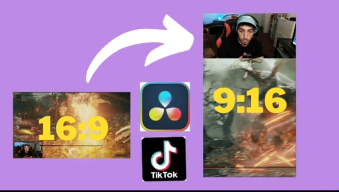 Gig Preview - Modifico il tuo video rendendolo un video verticale per tiktok