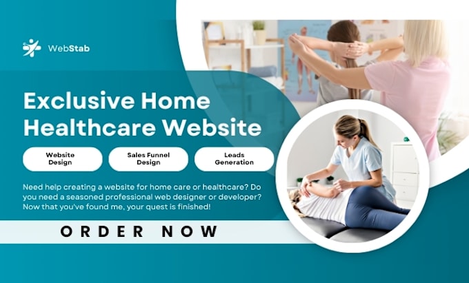 Gig Preview - Homecare leads homecare doctor landing page home care website healthcare website