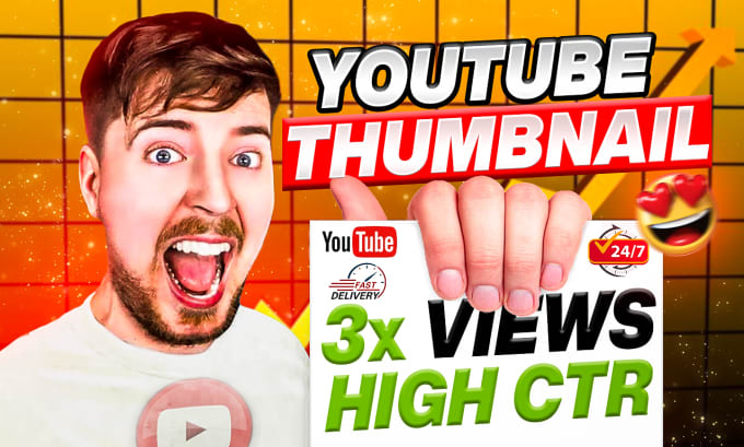 Gig Preview - Design view boosting thumbnails for your youtube videos