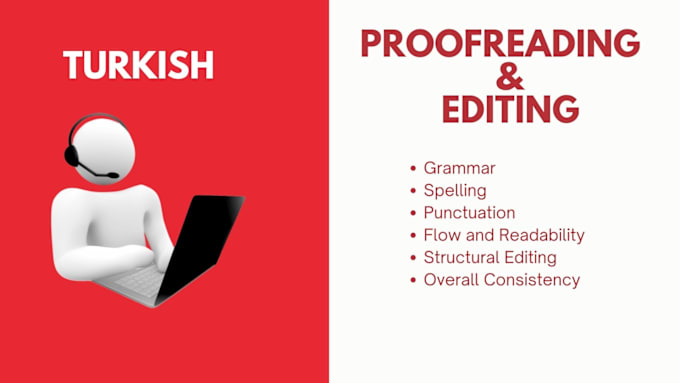 Gig Preview - Proofread and edit your turkish content