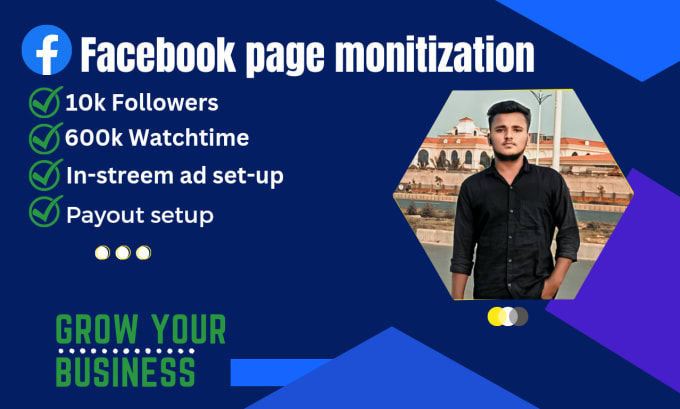 Gig Preview - Do complete facebook page monetization and all setup