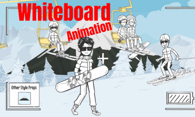 Gig Preview - Create 2d whiteboard animated cartoon video