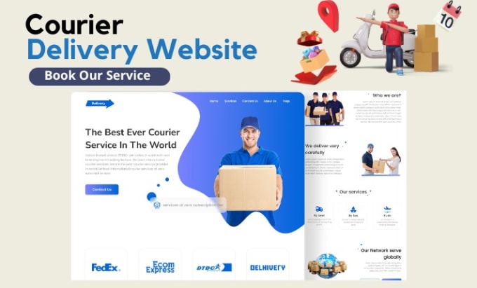 Gig Preview - Build a professional courier delivery website that will boost your business