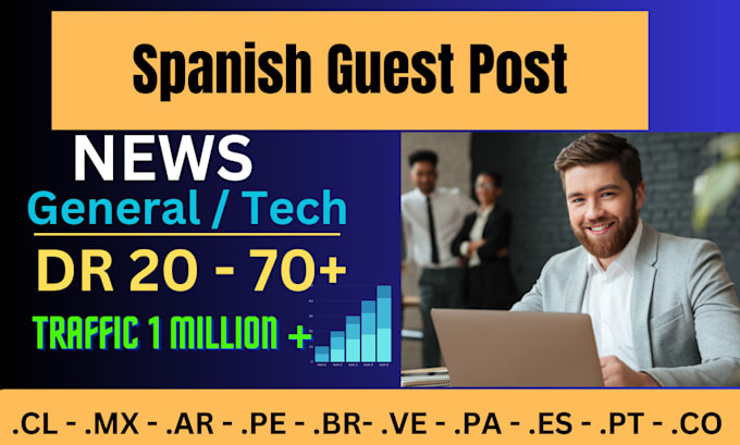 Gig Preview - Do spanish guest posts and backlinks on chile, peru, mexico, spain, and more