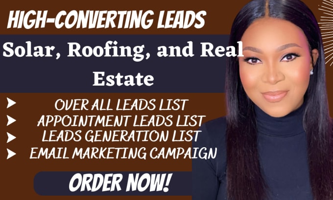 Gig Preview - Generate high converting leads for solar, roofing, and real estate