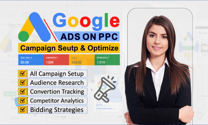 Gig Preview - Setup, manage and optimize your google ads campaign