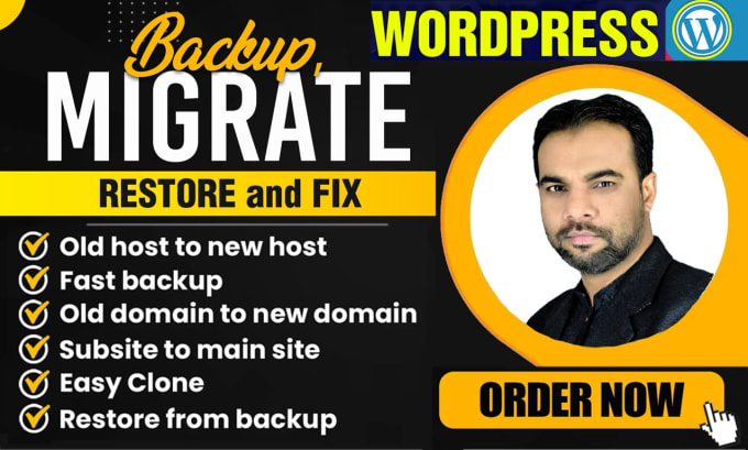 Gig Preview - Backup restore migrate wordpress website clone