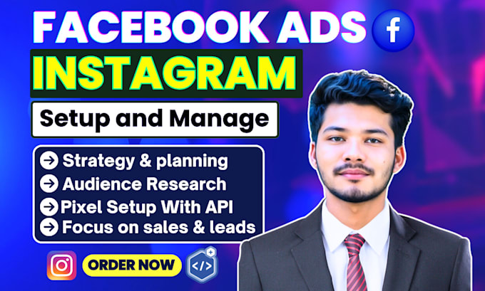 Gig Preview - Setup facebook meta ads campaign, fb ads manager instagram ad for leads sales