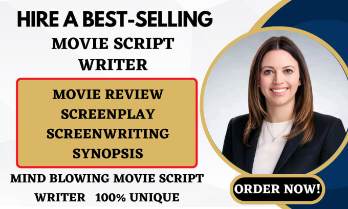 Gig Preview - Be your movie script writer screenplay screenwriting movie review synopsis