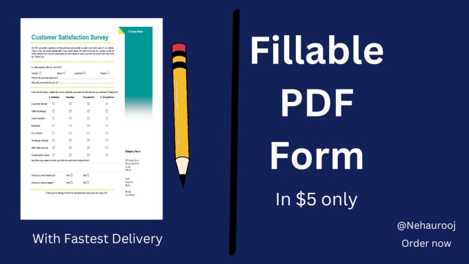 Gig Preview - Create a editable or fillable PDF form or covert to fillable PDF form