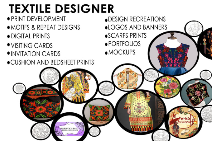 Gig Preview - Do graphic design textile prints, clothes prints, cards using photoshop