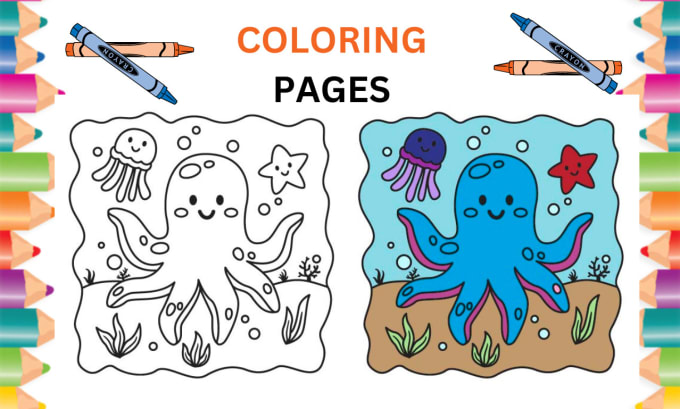 Gig Preview - Illustrate 15 basic coloring book pages