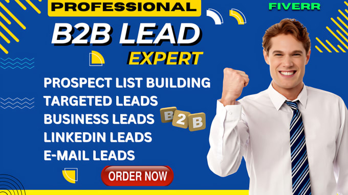 Gig Preview - Expert in b2b lead generation, prospect list building, and linkedin leads