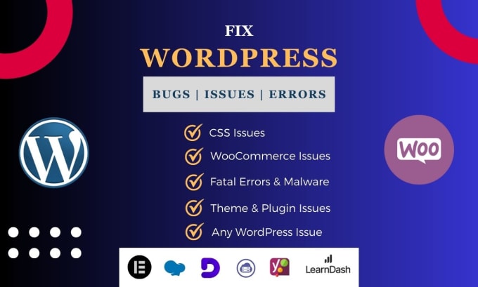 Gig Preview - Our agency will fix wordpress and woocommerce issues