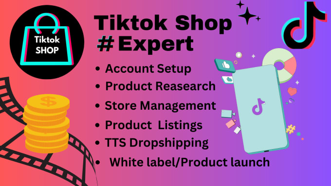 Gig Preview - Be your assistant for tik tok sales shop, dropshipping, product listings