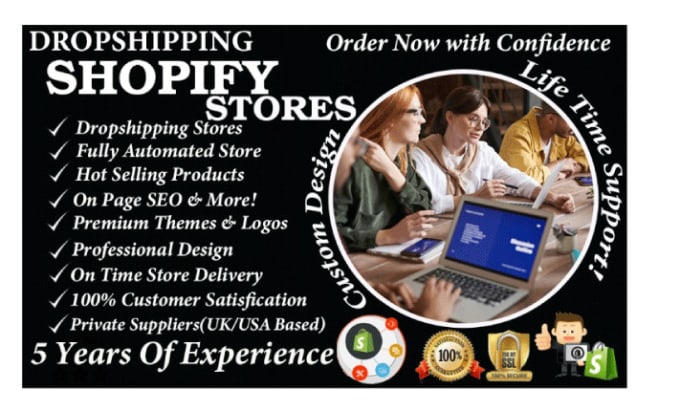 Gig Preview - Create shopify dropshipping store, build shopify store