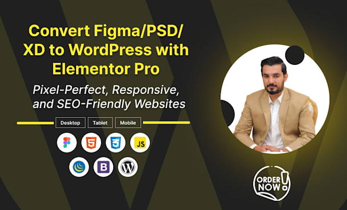 Gig Preview - Convert figma to wordpress, PSD to wordpress, figma to elementor or acf,divi