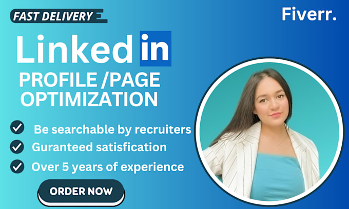 Gig Preview - Fully create, optimize your linkedin profile or company page