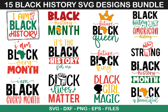 Gig Preview - Do black history svg cut file design for your etsy and others