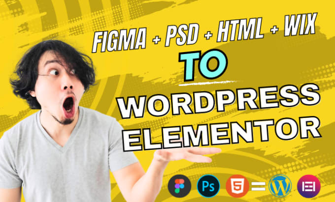 Gig Preview - Copy clone design figma, psd, html, wix to elementor webiste