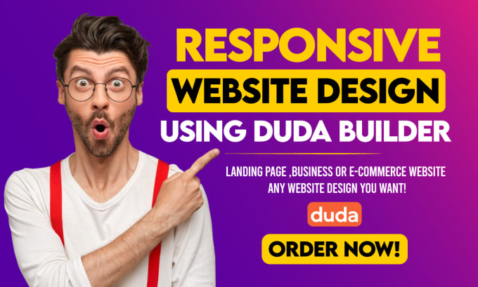 Gig Preview - Create a website using duda website builder