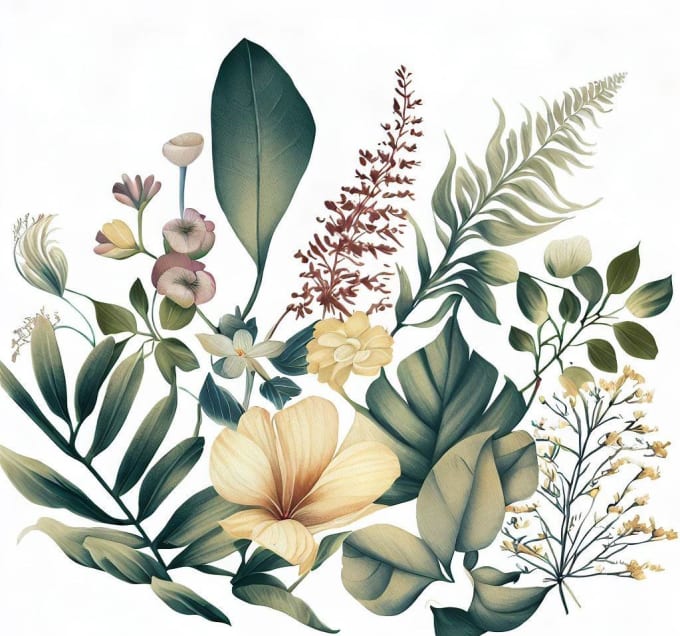 Gig Preview - Create a beautiful botanical illustration