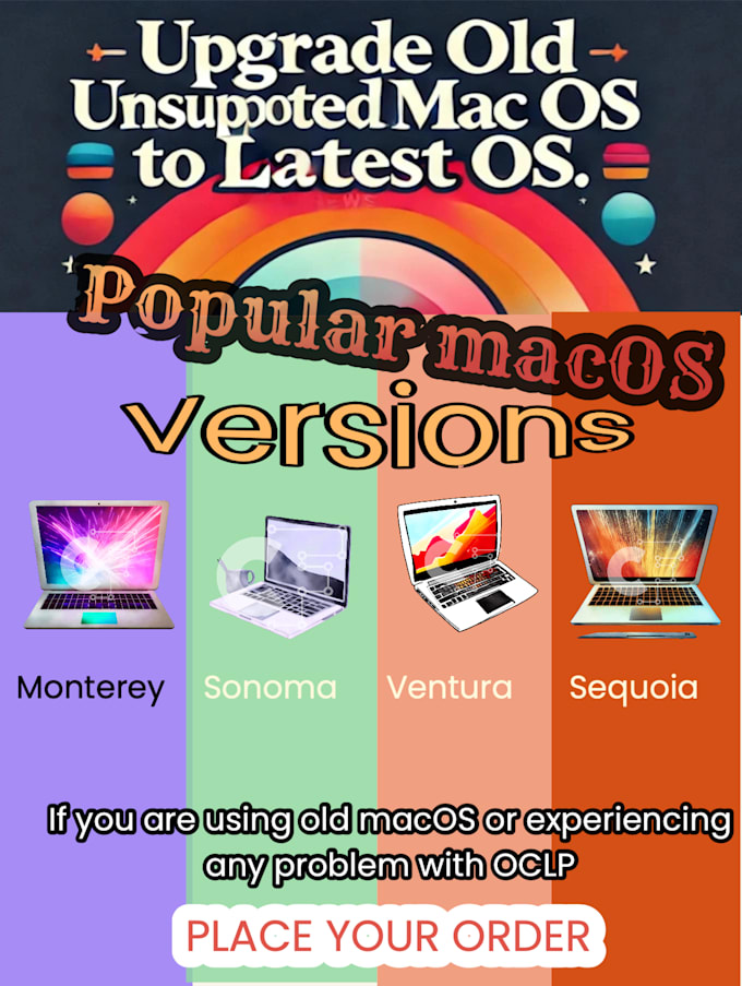 Gig Preview - Upgrade old unsupported mac to the latest macos with oclp