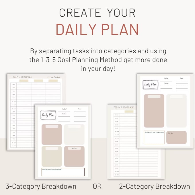 Gig Preview - Design a printable journal, planner, or calendar