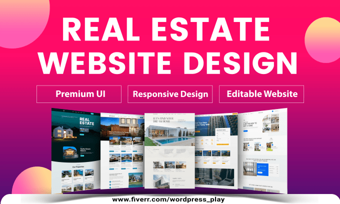 Gig Preview - Our agency will create professional real estate wordpress website in 12 hours