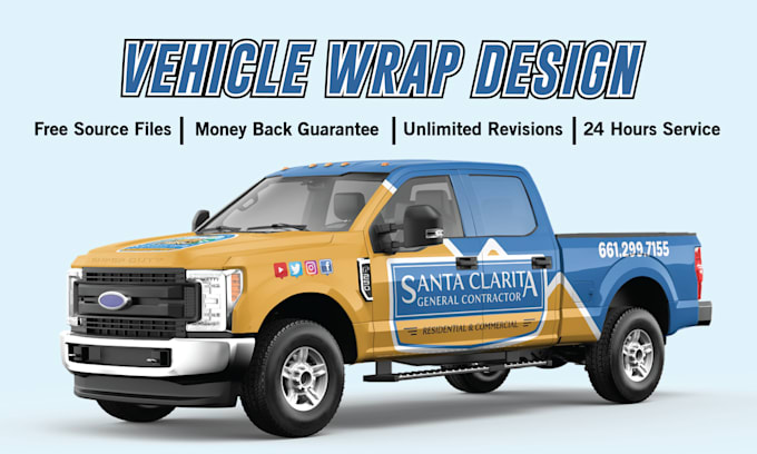 Gig Preview - Do vehicle wrap branding, truck, trailer,  van wrap design