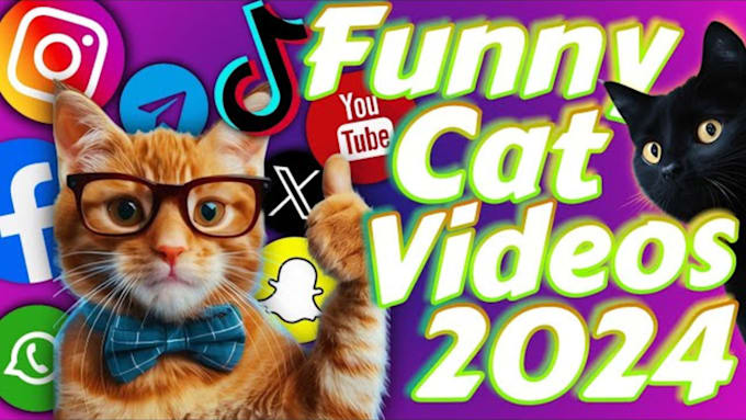 Gig Preview - Create funny viral cat dog animal pet videos compilation for youtube