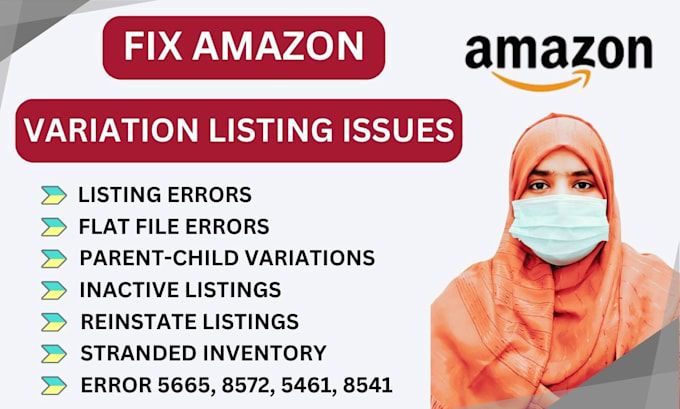 Gig Preview - Resolve and fix amazon product listing variation issues