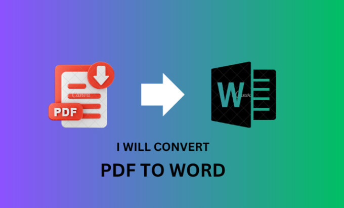 Gig Preview - Convert pdf to word or excel and text to image