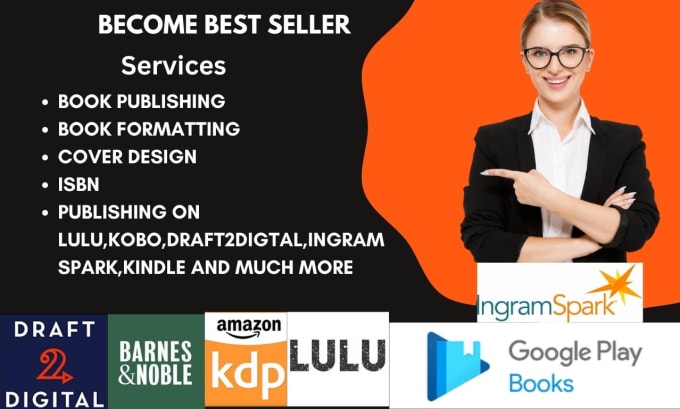 Gig Preview - Publish book on amazon, ingramspark, lulu, barnes and noble, draft 2 digital