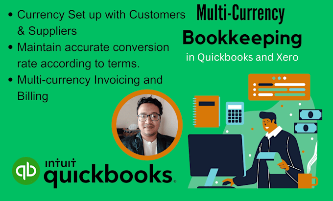 Gig Preview - Do bookkeeping fix multi currency problem in quickbooks xero