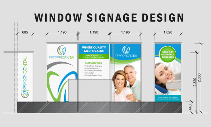 Gig Preview - Design creative shop front, window graphics or storefront, signage design