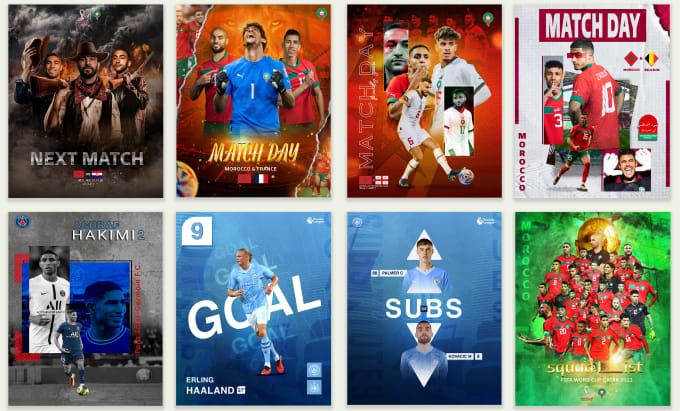 Gig Preview - Design a professional sports graphics, match day, and player posters