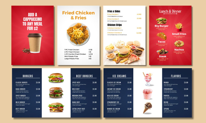 Gig Preview - Design eye catching static and animated digital menu board