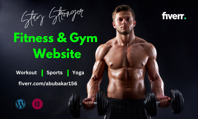 Gig Preview - Design gym, sports, fitness, workout, yoga website